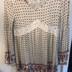 Spring off White floral dress